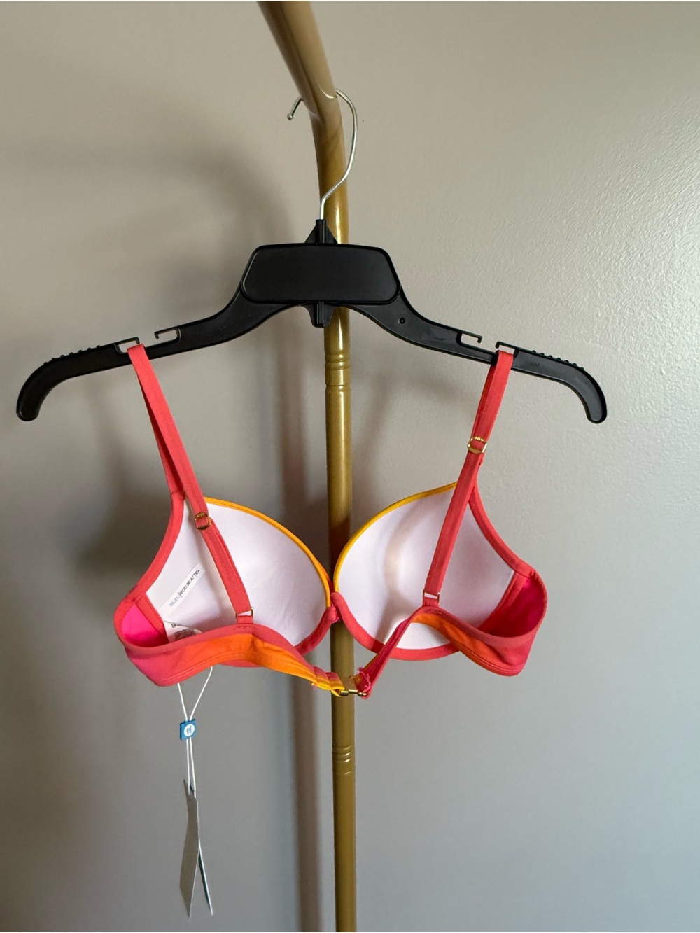 NWT Bleu Rod Beattie Underwire Bikini Top – Pink/Orange Colorblock (Size 6) - Picture 3 of 4